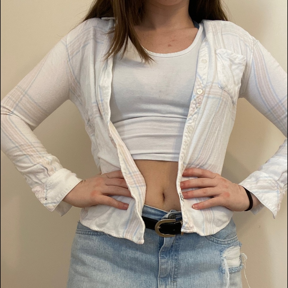 Soft, Pastel Button-Down Flannel